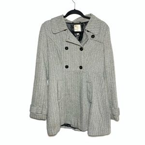 🌿 Anthropologie | Tulle Double Breasted Pea Coat